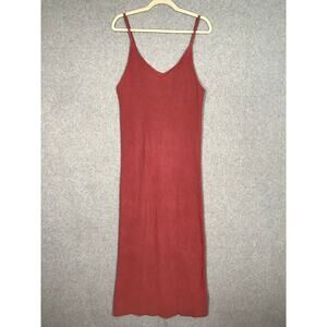 Freshman 1996 Dress Womens XL‎ Pink Maxi Sweater Knit Ribbed Tank Preppy Summer